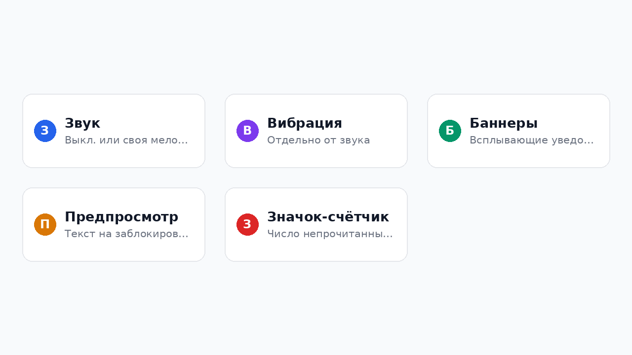 Настройки уведомлений в Телеграм: что можно отключить