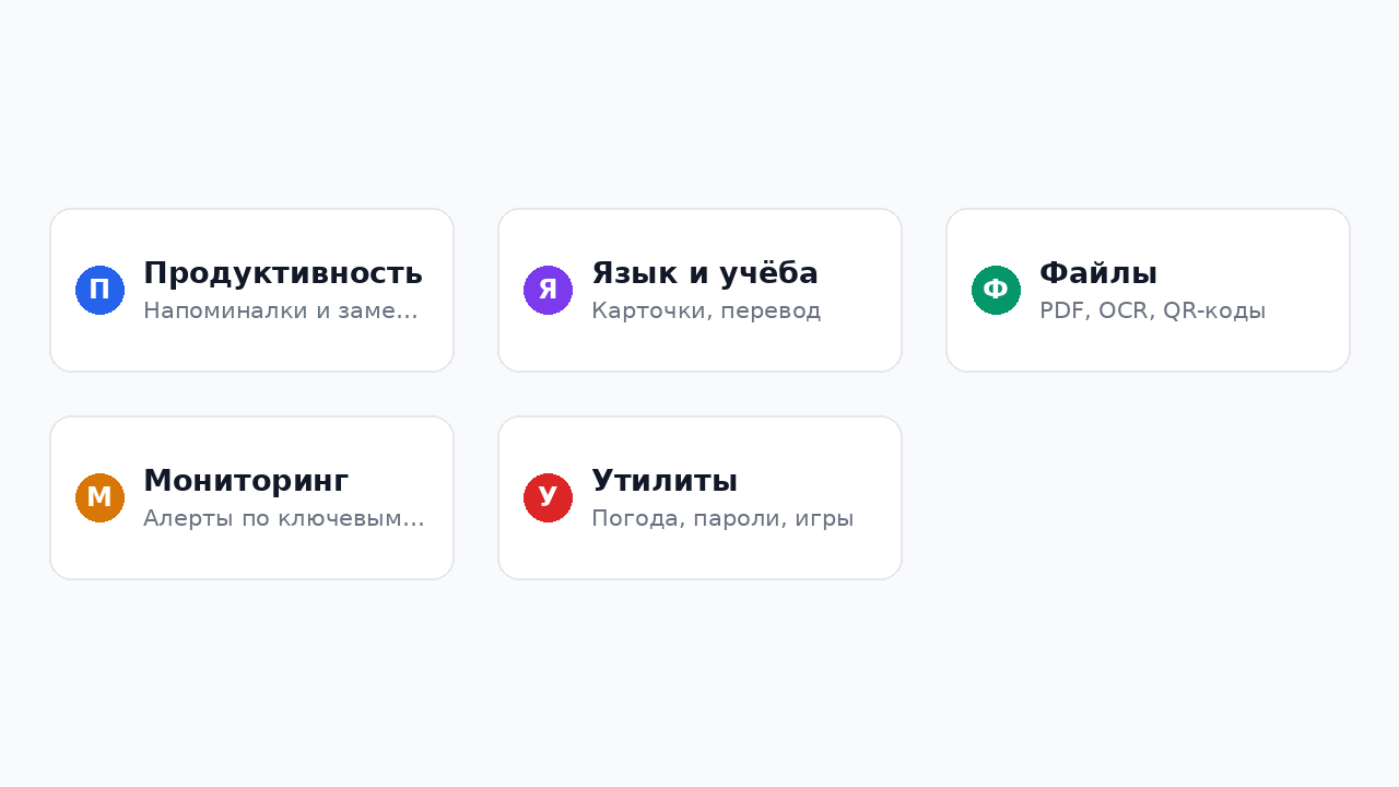 Полезные боты Телеграм — категории по задачам